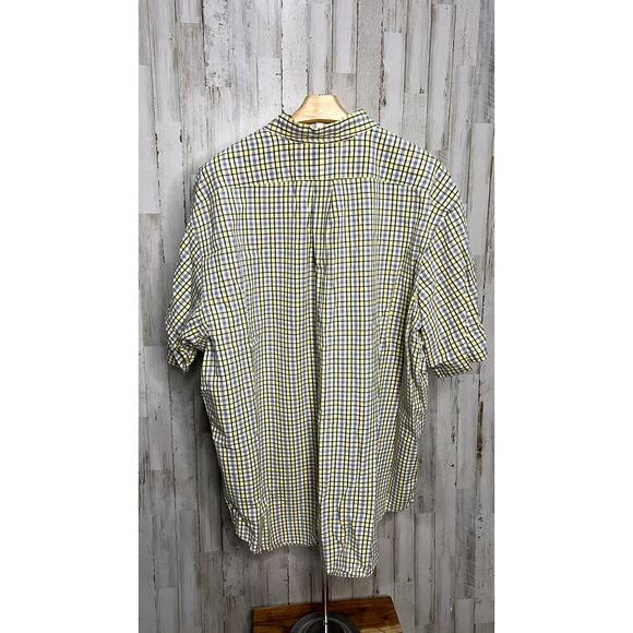 Ralph Lauren Men's XXL Yellow Plaid Short Sleeve Button-Up Shirt - Picture 4 of 4